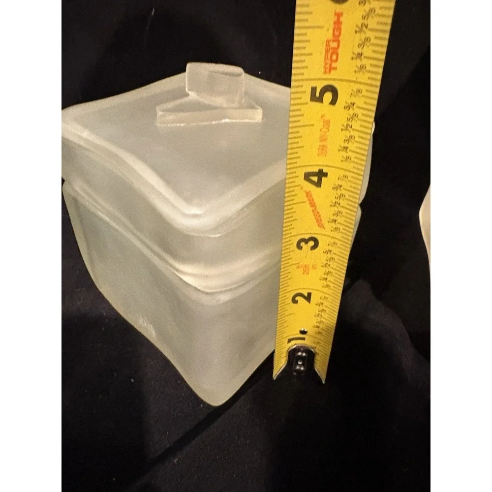 Vintage MCM ? Lucite Tissue box cover canister pale yellow